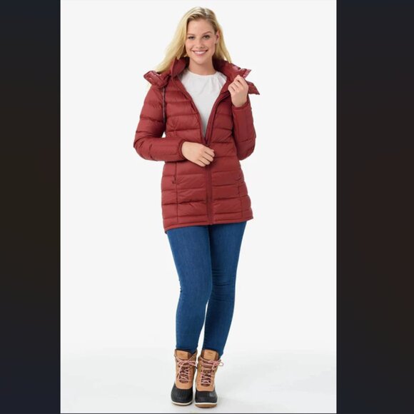 NEW Lole Claudia Down  puffer Jacket - 650 Fill Power in Tuscan Red 1225 6s3 - Picture 12 of 12